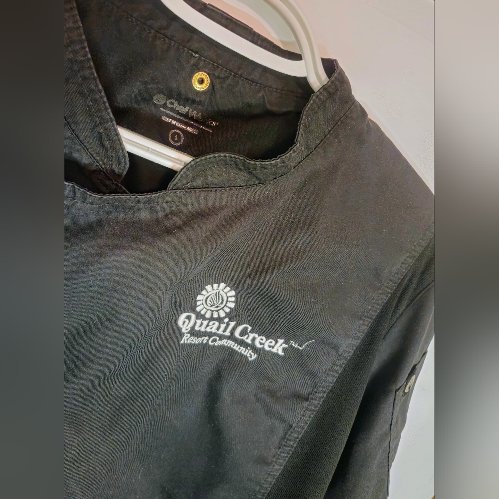Chef Coat Qual Creek Black L - Picture 4 of 9
